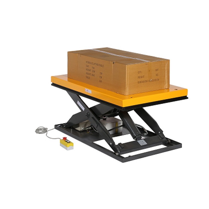 Mesa elevadora eléctrica 1000kg 380V plataforma medio-alta con cartón