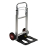 Vista 3/4 de la Carretilla de aluminio plegable - 90 kg sin desplegar.