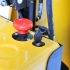 Zoom a la llave y al botón de parada de emergencia de la Transpaleta elevadora totalmente eléctrica monocilíndrica