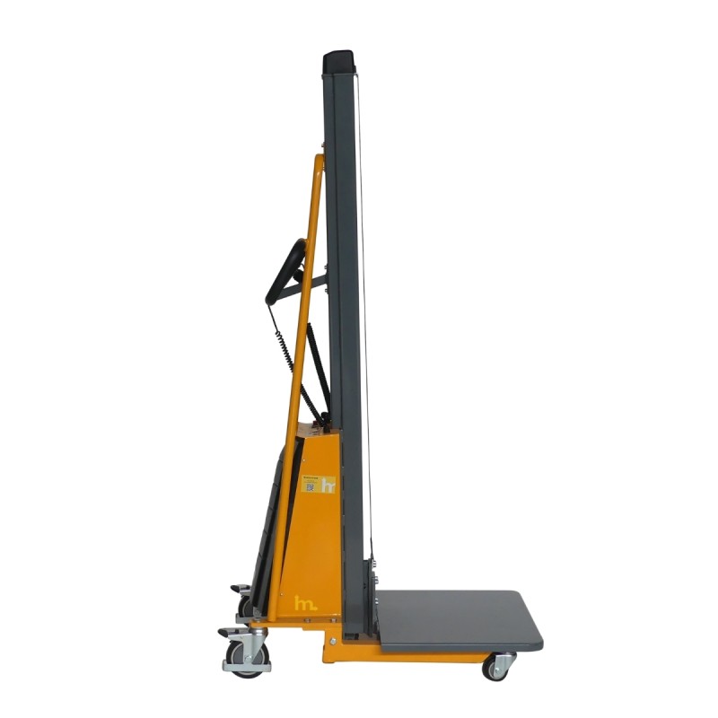 Vista lateral del apilador Semi Eléctrico Puesto de trabajo 250Kg - Elevación 1500 mm