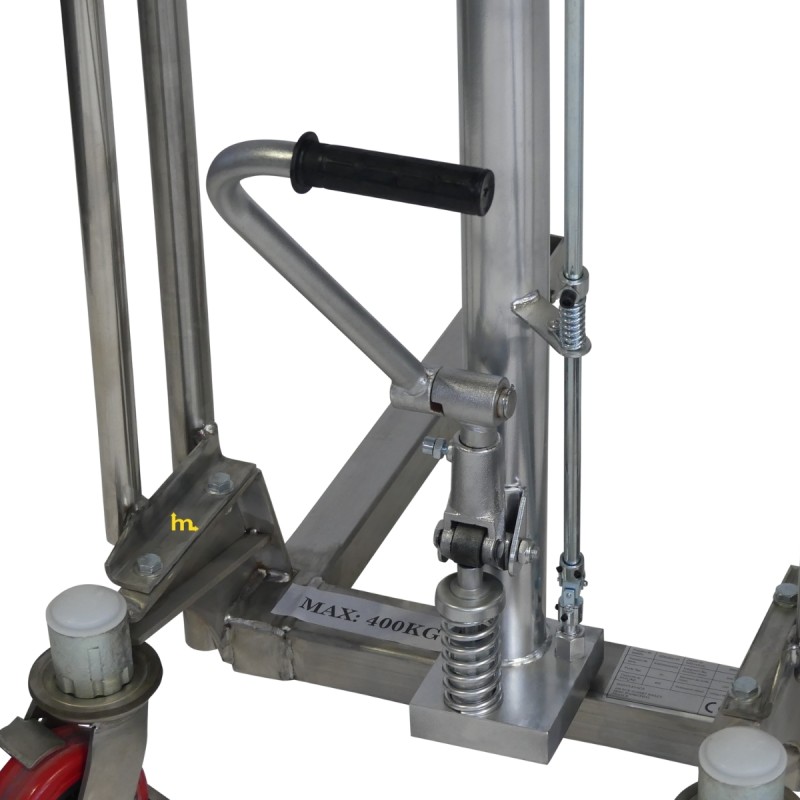 Vista del mástil del apilador Inox 400 kg - Elevación 1500 mm