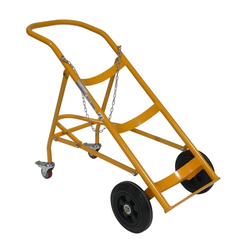 Vista general de la carretilla para bidones - 280 kg