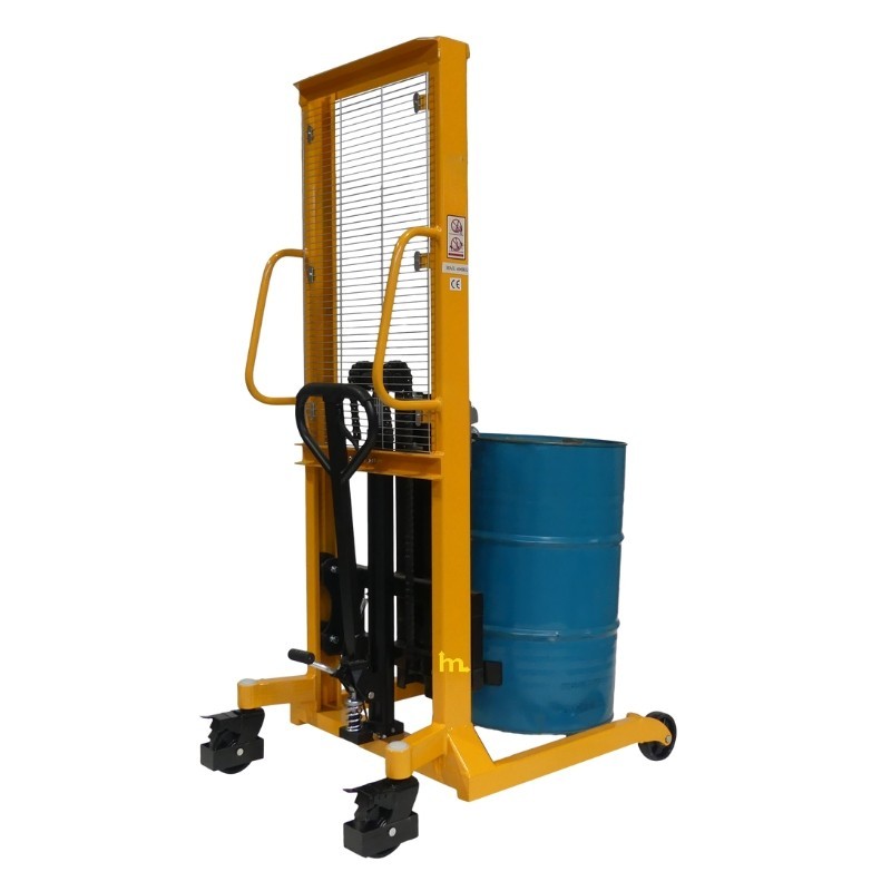Vista del apilador elevador de barriles 400 kg - Elevación 1450 mm