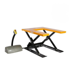 Mesa elevadora en U 1000 kg plataforma (380 V) vista desde 3/4