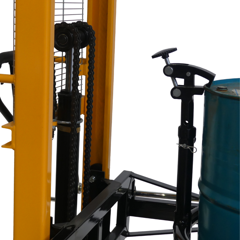 Zoom a la pinza de sujección del Apilador volteador de barriles 450 kg - Elevación 1500 mm