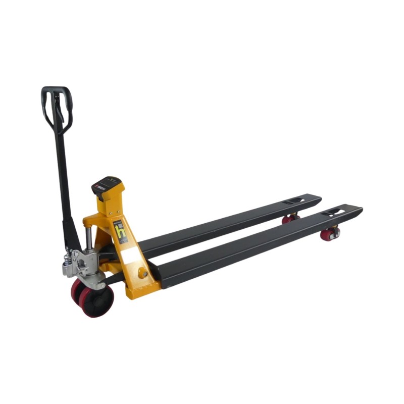 Transpaleta pesadora horquillas largas 1800 mm - Manuleva