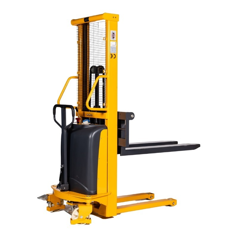 Apilador Semi Eléctrico 1500Kg 1600mm con horquillas medio-altas